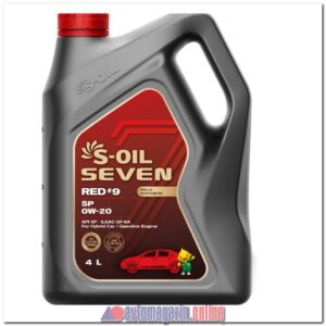 Масло S-OIL RED#9 0W20 SP (синт) 4л Hybrid (марк)