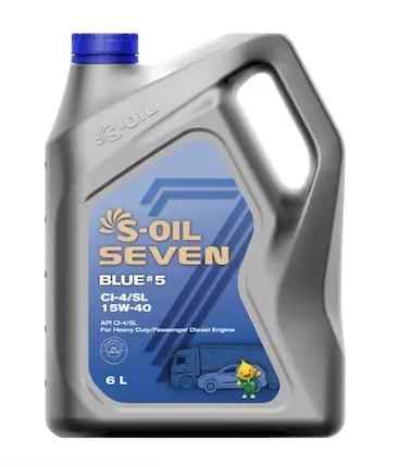 Масло S-OIL BLUE #5 15W40 CI-4/SL 6л