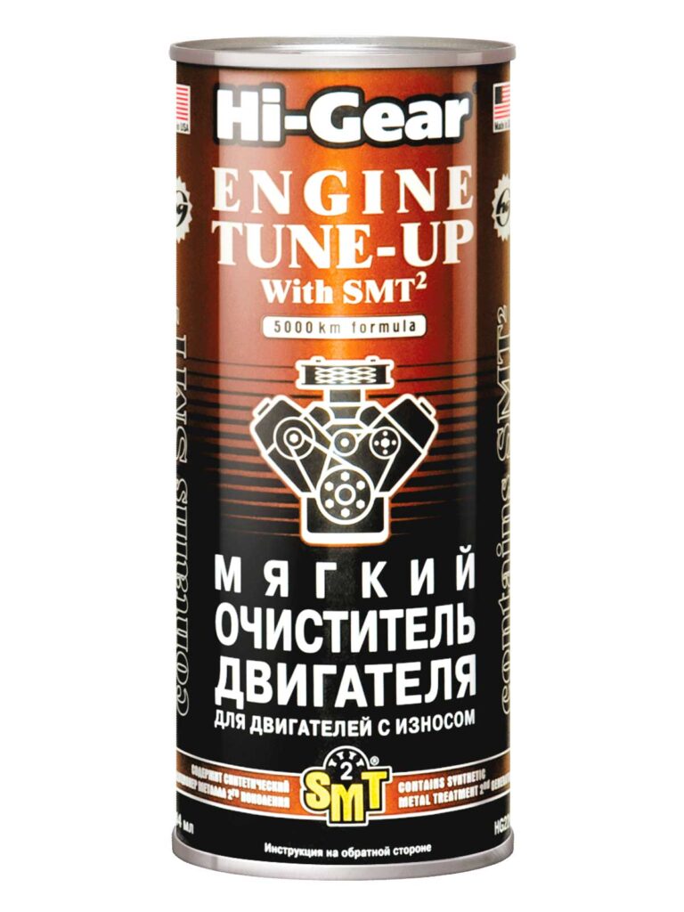 Мягкий очиститель двигателя Hi-Gear (средн/сильн. износом) 444мл