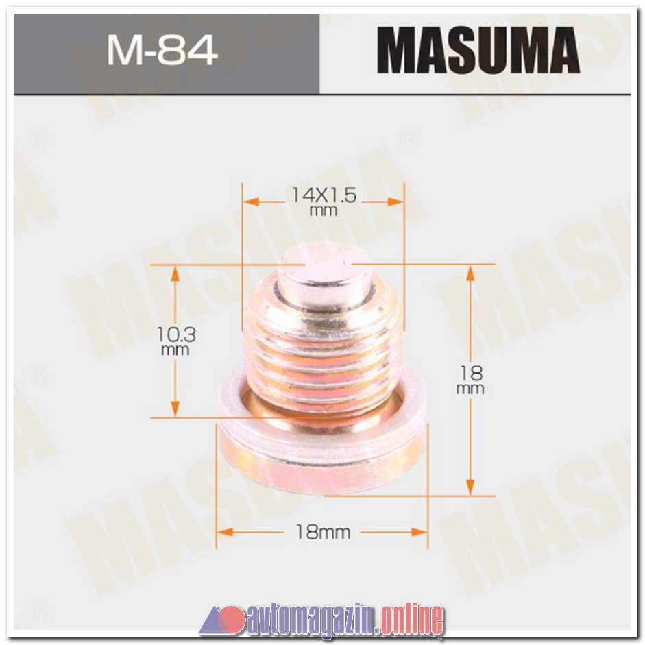 Болт маслосливной MASUMA M-84 (с магнитом)