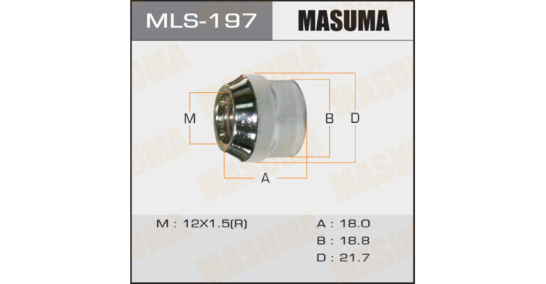 Гайка Masuma MLS-197 12*1.5 под ключ 19