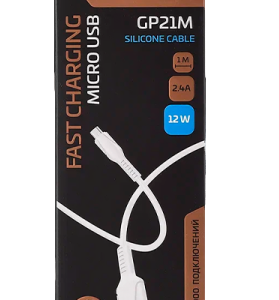 Кабель GoPower GP21M (USB-microUSB 2.4A) 1м