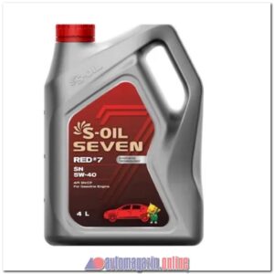 Масло S-OIL RED#7 5W40 SN/CF (п/синт) 4л (марк)
