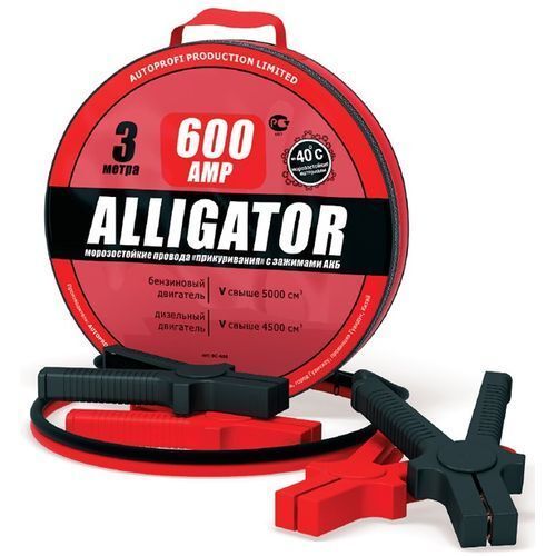 Провода прикур ALLIGATOR BC-600 (600А, 3м, 100% CCA)