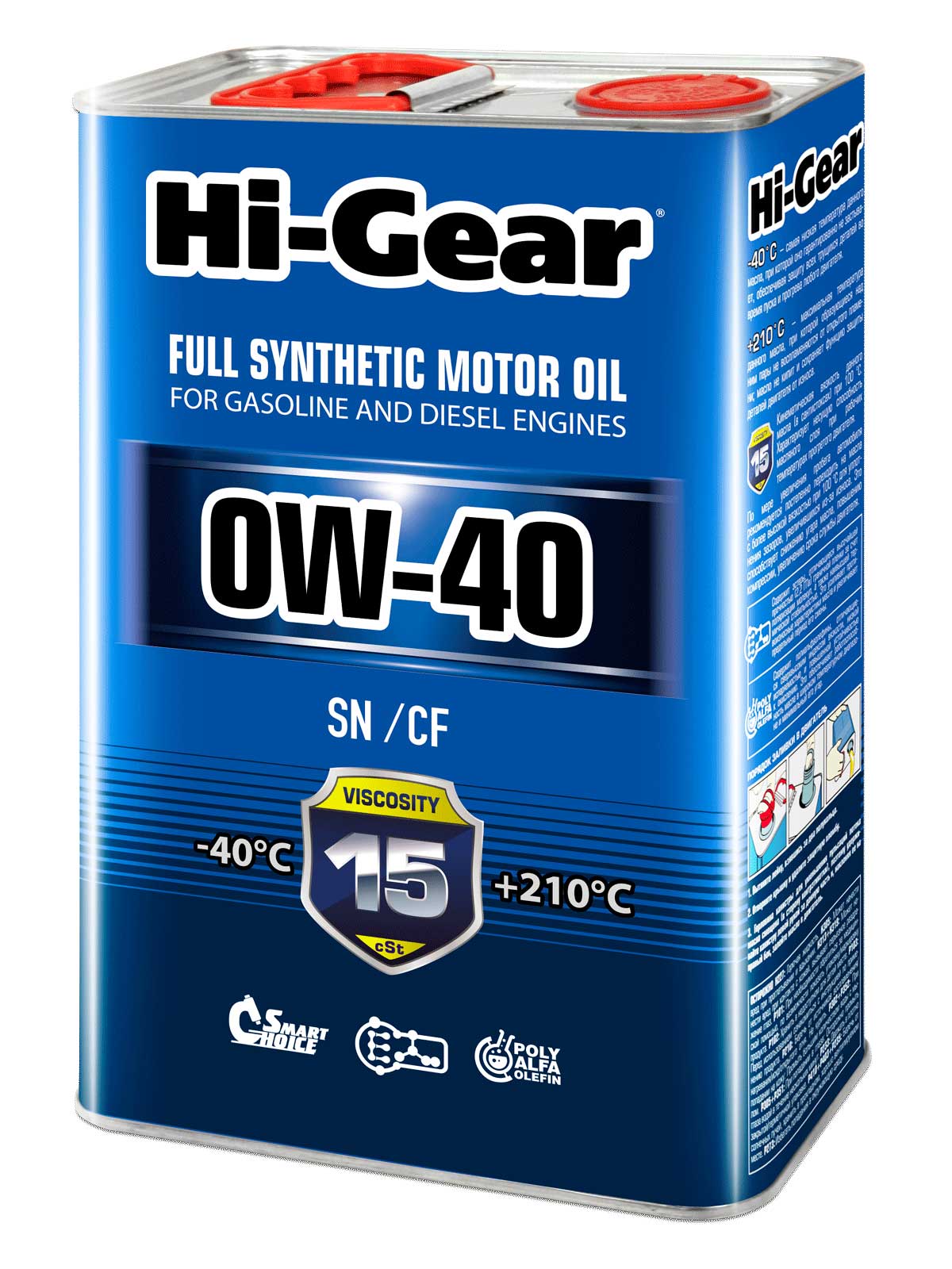 Масло Hi-Gear 0w40 (синт) 4л