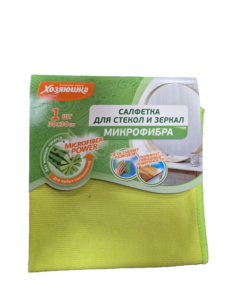 Салфетка микрофибра "Хозяюшка Мила" 04005