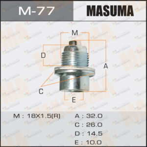 Болт маслосливной MASUMA M-77 (с магнитом)