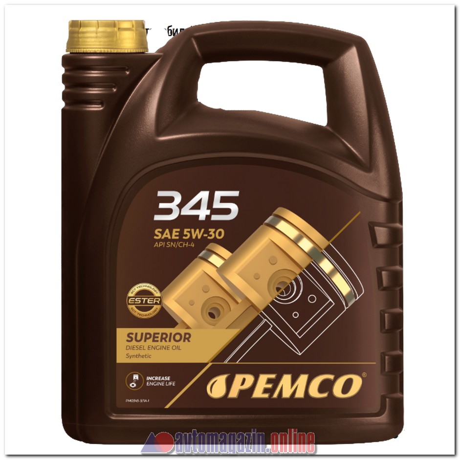 Масло моторное PEMCO 345 5W30 API SN/CH-4 ACEA C2/C3 5L.