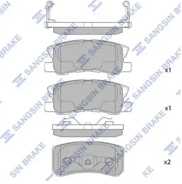 Колодки тормозные Hi-Q SP2076 (PN3450, TABP2027)