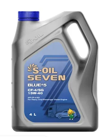 Масло S-OIL BLUE #5 15W40 CF-4/SG 4л.