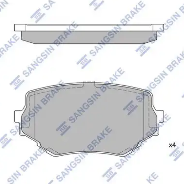 Колодки тормозные Hi-Q SP1535 (PN9382, TABP2088)