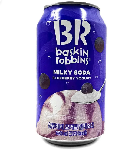 Напиток безалк. газ. со вкусом Milky Soda черника-йогурт 350ml,