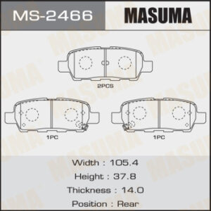 Колодки тормозные MASUMA MS-2466 (PN2466, TABP2421, TABP2038)
