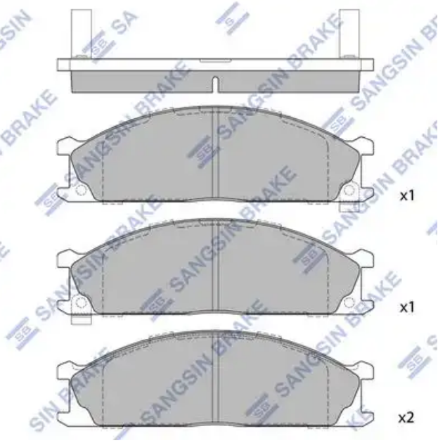 Колодки тормозные Hi-Q SP1140 (PN2344, TABP2087, TABP2036 )