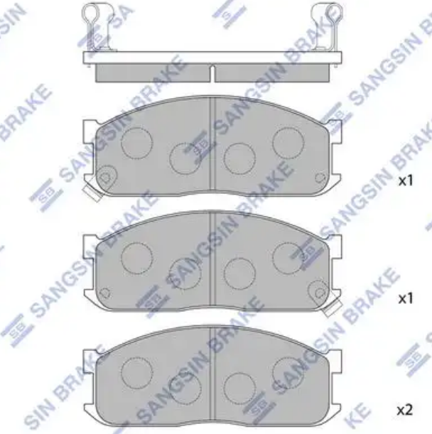 Колодки тормозные Hi-Q SP1044 (PN5211, TABP2162)