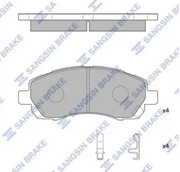 Колодки тормозные Hi-Q SP1228 (PN7398, TABP2042)