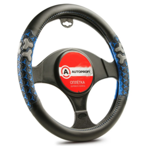 Оплетка руля AUTOPROFI AP-2050 BK/BL (S)